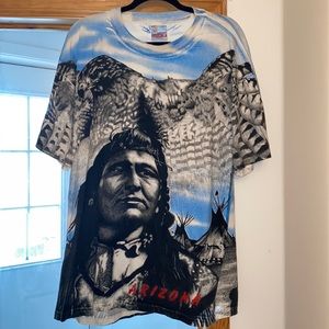 Vintage 90s Native American T-Shirt L